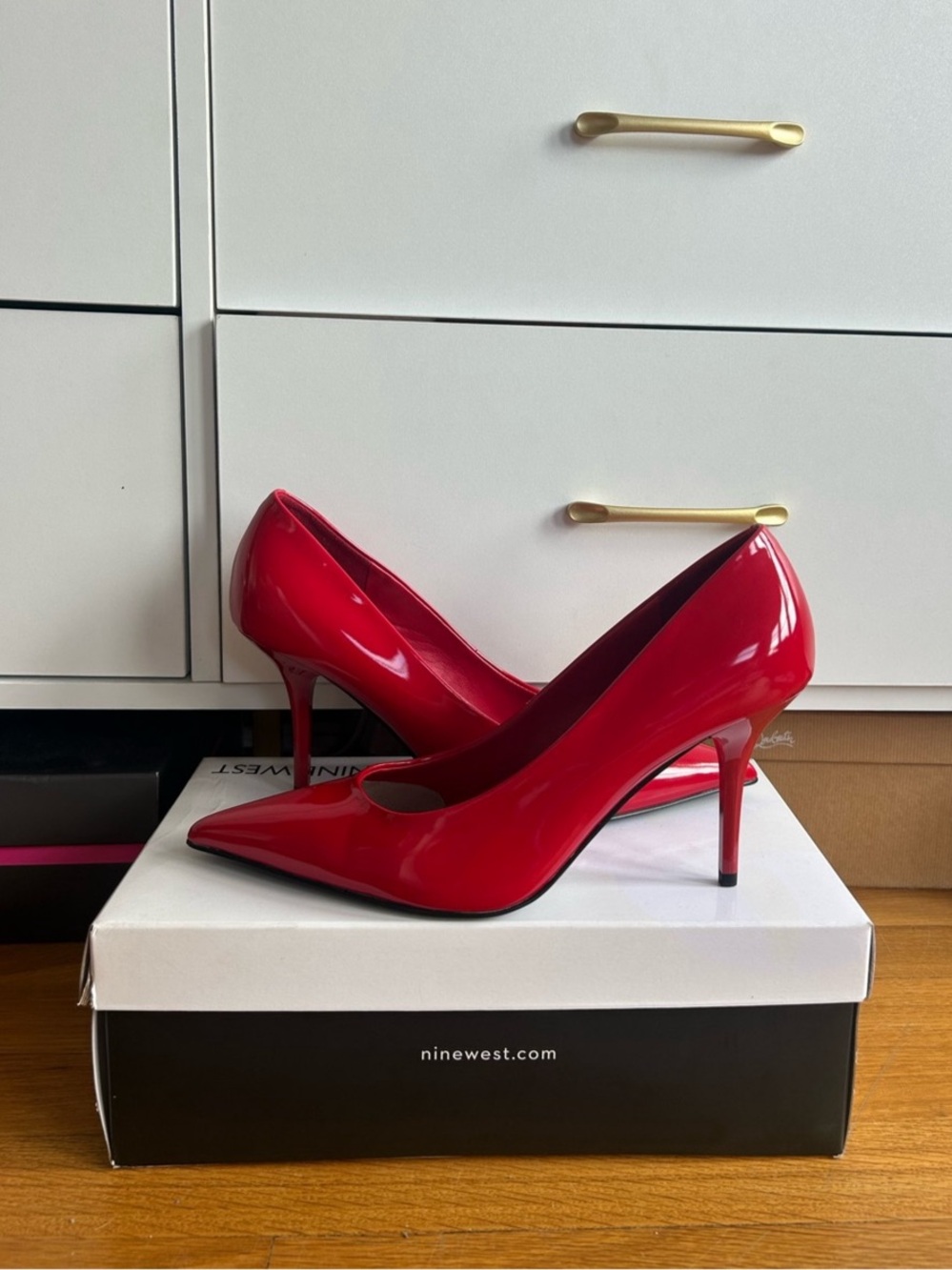 Nine West Red Pointed-Toe Heels